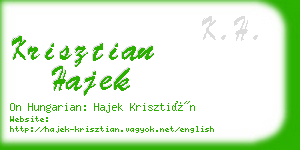 krisztian hajek business card